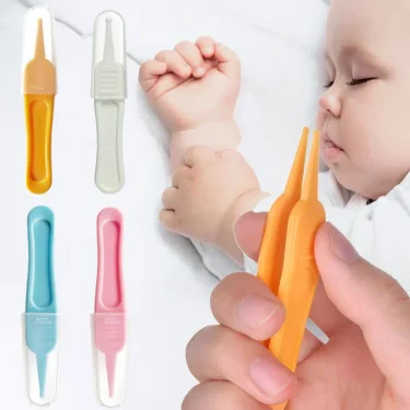 Baby Nose Cleaning Tweezers Infant Ear Nose Navel Clean Tool Safe Baby Dig Booger Clips Snot Removal Newborn Cleaning Supplies 1