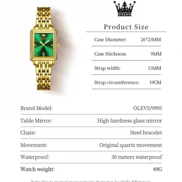OLEVS 9995 Elegant Quartz Ladies Wristwatch Auto Date Top Brand Original Watch For Women Luxury Waterproof Luminous Watches 5