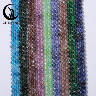 Zhe Ying AAA 2x3mm Natural Zircon Beads Mocha Brown Loose Beads Gemstone Faceted Zircon Beads for Jewelry Making Diy Accessories 6