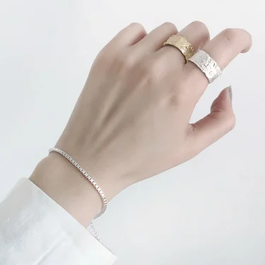 XIYANIKE Prevent Allergy Silver Color Wedding Rings New Creative Geometric Handmade Anillo Accessories Jewelry Gifts 3