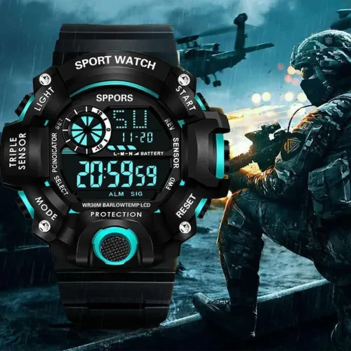 Men's LED Digital Watch Men Sport Watches Fitness Electronic Watch Multifunction Military Sports Watches Clock Kids Gifts 1