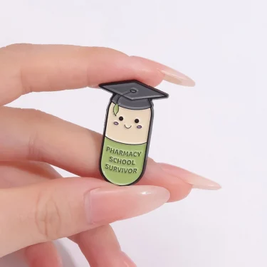 Happy Capsule Pill Enamel Pin Vitamin Sea Pharmacy School Survivor Pharmacist Brooch Badge Jewelry Gift For Medical Student 5