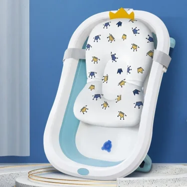 Portable Baby Bathtub Pad Ajustable Bath Tub Shower Cushion Newborn Support Seat Mat Foldable Baby Bath Seat Floating Water Pad 3