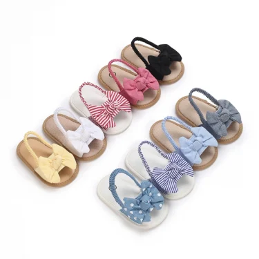 Infant Non-Slip First Walkers Footwear 0-18 Months Baby Girls Sweet Flowers Sandals Summer Soft Sole Flat Princess Dress Shoes 1