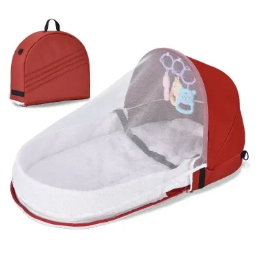 Portable Baby Bed Newborn Baby Isolation Bionic Travel Crib Convenient Folding Anti-stress Crib Middle Bed Baby Bassinet 6