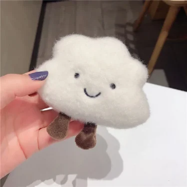 New Creative Simple Cute Plush Cloud Brooch Pin Fashion Jewelry Cloud Brooch Backpack Bag Clothes Sweater Pins Accessories 1