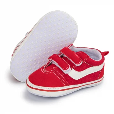 Meckior Baby Canvas Sneakers Classic Stripes Casual Baby Boy Girl Shoes Anti-slip Soft First Walkers Infant Baby Unisex Shoes 5