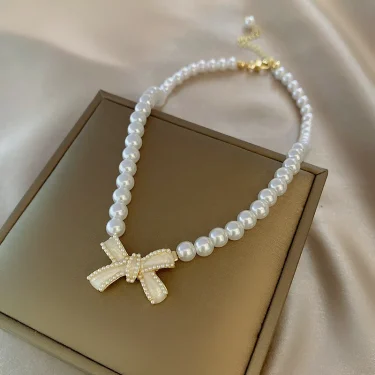Coquette Aesthetic Pearl Necklace Korean Fashion Choker Planet Necklace Heart Pendant Y2k Accessories Cool Girl Hip Hop Jewelry 4