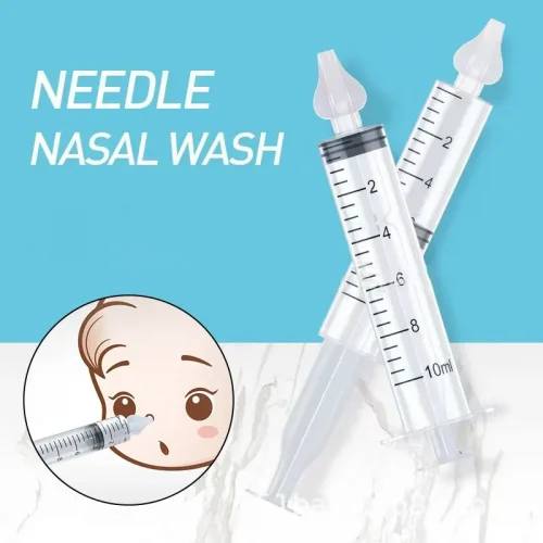 Baby Nose Cleaner 2Pcs Nasal Washer Needle Tube Washer 10ML Infant Nasal Aspirator Cleaner Syringe Washing Baby Care Tools 1