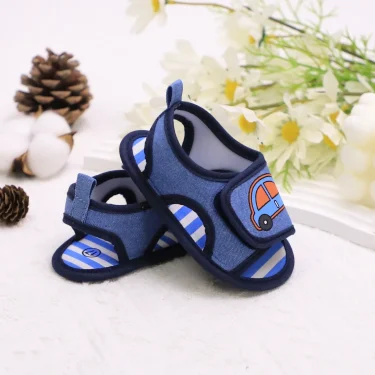 Baby toddler sandals, car soft-soled step shoes, breathable and non-slip, suitable for daily & vacation wear, spring and summer 2