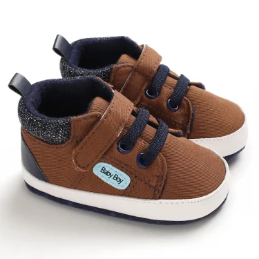 Newborn Baby Shoes Brown Themed Multicolor Boys and Girls Shoes Casual Sneakers Soft Sole Non-Slip Toddler Shoes First Walkers 2