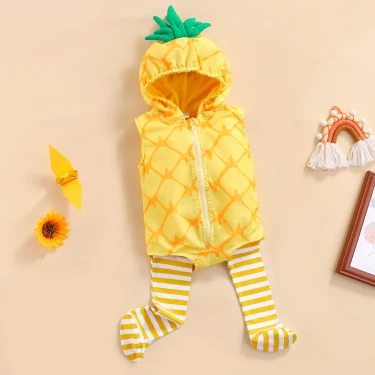 Ma&Baby 0-24M Pineapple Baby Romper Newborn Infant Boy Girl Jumpsuit Party Birthday Clothes With Leg Warmers Baby Costume 2