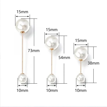 10Pcs/Lot Imitation Double Pearl Brooches Beige Color Fixing Clothes Pin Sweater Dress Safety Pins Diy Women Trendy Jewelry 6