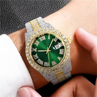 Full Steel Gold Quartz Wristwatch for Men, Luxury Watches, Exquisite Clock, Masculino Relogio Fashion Casual Relojes no-logo 4