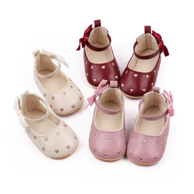 Baby Girl Shoes Cute Bowknot High Quality PU and TPR Sole Anti-slip Toddler Newborn 0-9-18 Months Prewalking Sandal BJZ3212 2