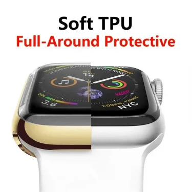 Screen Protector for Apple Watch Case 45mm 41mm 44MM 40MM 42mm 38MM Full TPU Bumper Cover Accessories Iwatch Series 8 7 SE 6 3 6