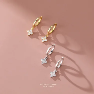 925 Sterling Silver leaf Earrings For Women Trendy Earring Jewelry Prevent Allergy Party Accessories Gift 1