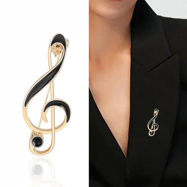Stylish Simple Music Note Pin for Women Unisex Enamel Musics Symbol Brooches Event party backpack decoration clothes accessories 4