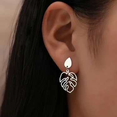 Stainless Steel Earrings Classic Vintage Water Drop Plant Leaves Fashion Pendants Earrings For Women Jewelry Party Girls Gifts 6