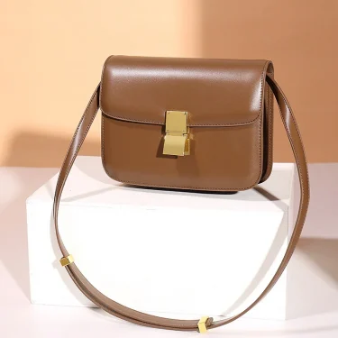 Women’s Genuine Leather Shoulder Bag Trend Brand Small Square Bags Luxury Designer Handbag Fashion Messenger BagsTofu Bags 1