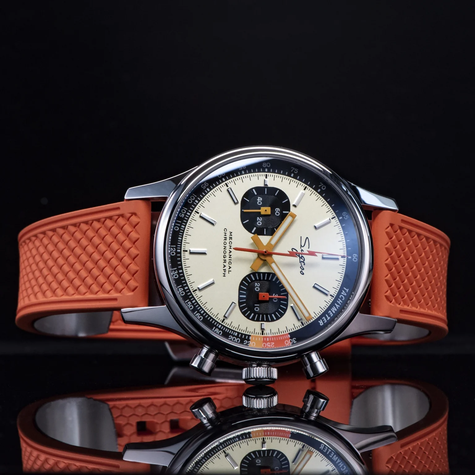 Sugess Pilot Watch ST19 Origin Movement Swanneck Wristwatch Mechanical Chronograph Sappire Crystal Military Limited Racing 1963 4