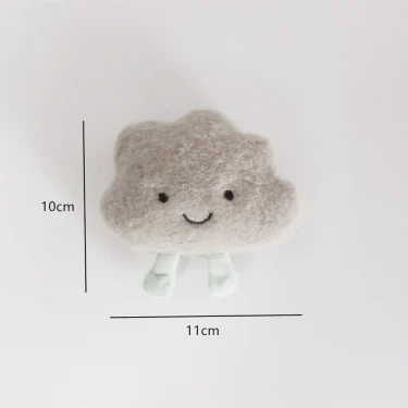 New Creative Simple Cute Plush Cloud Brooch Pin Fashion Jewelry Cloud Brooch Backpack Bag Clothes Sweater Pins Accessories 6