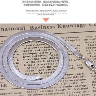 925 Sterling Silver fine 4MM Blade Chain Necklace for Women Men Luxury wedding party Jewelry Holiday gifts 6
