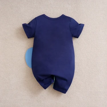 Newborn Clothes Cute Cartoon 3d Elephant Cotton Comfortable And Soft Summer Boys And Girls 0-18 Short Sleeved Baby Jumpsuit 2