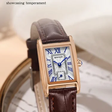 Sanda 1116 New Fashion 2025 Elegant Design Rectangle Dial Water Resistant Quartz Movement Business Women Analog Wrist Watch 3