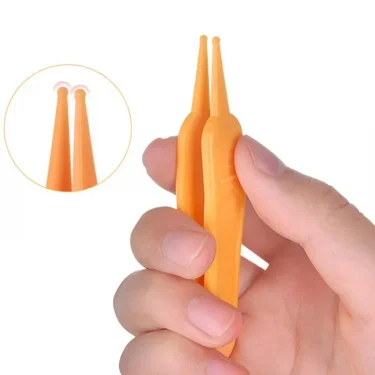 ABS Plastic Nose Navel Cleaning Baby Safety Care Round Head Clamp Infant Tweezers Nasal Cleaner Cleaner Clip Clean Tweezers 1Pcs 2