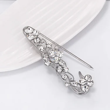 Inlaid Charming Refined Crystal Rhinestone Branch Brooches hijab pins for Man Women Suit Scarf Flower Brooch Pin Jewelry2025 1