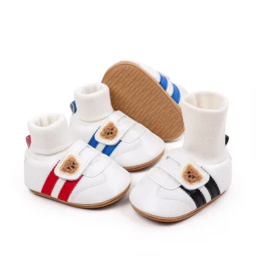 Spring & Autumn Baby Shoes Soft Cotton Sock Shoes Ankle-covered Style Fashion Design Sneakers Newborn Prewalker Shoes BXC4226 6