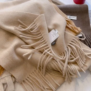 Luxury Winter Wool Scarf Women Cashmere Warm Pashmina Brand Foulard Female Shawls Wraps Thick Soft Bufanda Scarves Stole 2025 5
