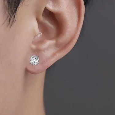 1 Pairs Crystal Strong Magnetic Ear Stud Clip Earrings for Men Women Punk Round Zircon Magnet Earrings Non Piercing Jewelry 2