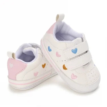 Casual Baby Shoes Infant Baby Girl Crib Shoes Cute Soft Sole Prewalker Sneakers Walking Shoes Toddler First Walker 0-18Month 1