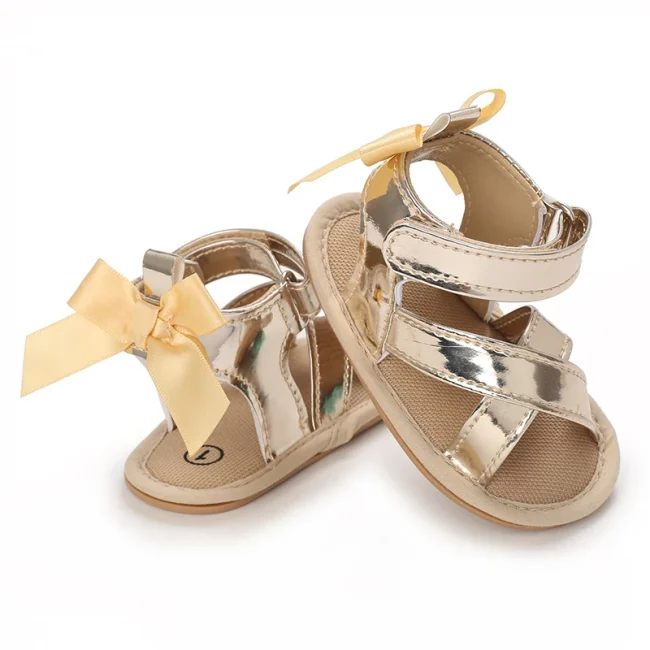 Summer casual sandals with golden theme fashionable and classic baby girl shoes comfortable and non slip baby walking shoes 4