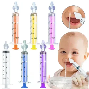 Silicone Baby Nasal Aspirator Syringe Baby Nose Cleaner Kids Rhinitis Nasal Washer Reusable Nasal Irrigator Washing for Children 1