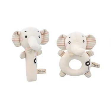 Organic Cotton Hand Rattle Baby Soothing Toy Infant Baby Rattle Toy for Babies 4