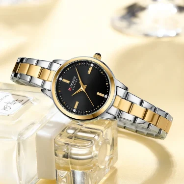 CURREN Women's Watches Fashion Original Quartz Wrist Watch for Ladies Roman Dial Dazzling Diamond Waterproof Luminous Luxury New 4