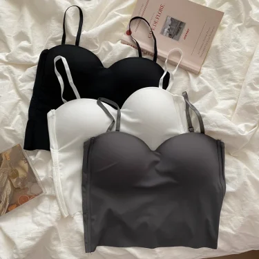 Seamless Camisole for Women Fitness Crop Tops Summer Thin Elegant Sexy All-match Casual One-piece Ice Silk Underwear Tanks Top 3
