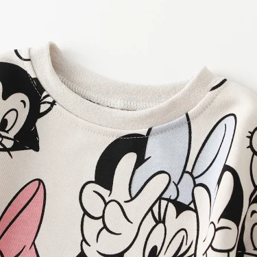 Disney Minnie Baby Girl Clothes Sets Spring Autumn 0-4Y Fashion Girls Sweatshirts + Leggings Toddler Girl Outfits Sets 5