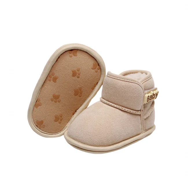 Newborn Baby Girls Boys Ankle Boots Non-slip Winter Snow Shoes First Walkers Warm Warm Booties Flats Walking Shoes 0-18 Months 5