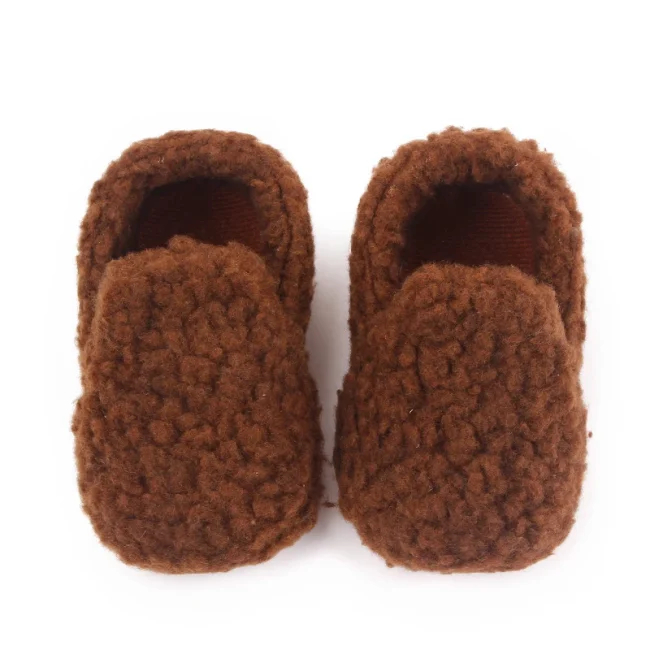 Baby Autumn and Winter Prewalking Shoes Non-slip Sole Soft Cotton Covered Winter Baby Shoes 5