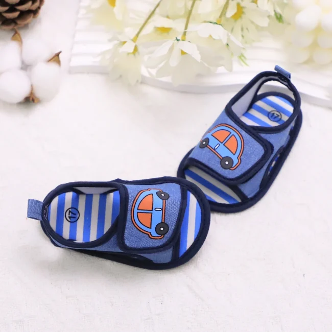 Baby toddler sandals, car soft-soled step shoes, breathable and non-slip, suitable for daily & vacation wear, spring and summer 5