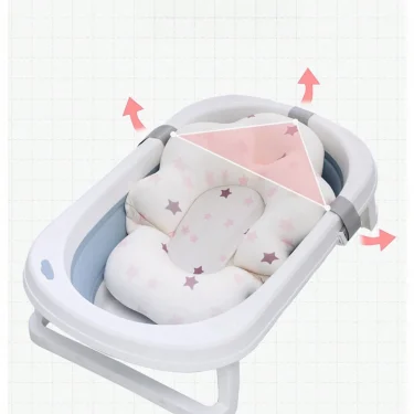 Newborn baby bath net bath tub bath frame baby bath suspension mat bath bed non-slip bath net pocket can sit and lie down 4