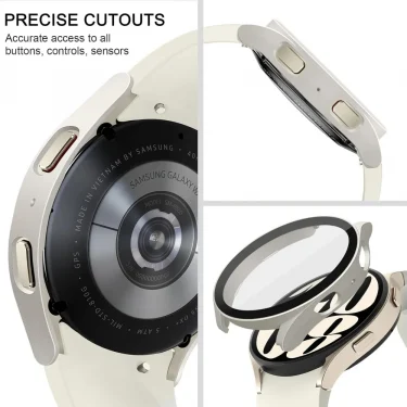 Screen Protector Case for Samsung Galaxy Watch 7 6 5 4 40mm 44mm Matte Hard PC Case+ Tempered Glass Full Protective Cover Bumper 3