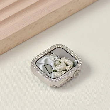 Hard PC Frame Diamond Case For Apple Watch Series 10 42mm 46mm Protective Cover 40MM 44MM for iWatch 4 5 6 SE 7 8 9 41MM 45MM 6
