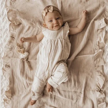 INS Ruffled Muslin Baby Swaddle Blankets for New Born Infant Bedding Organic Baby Accessories Newborn Receive Blanket Cotton 3