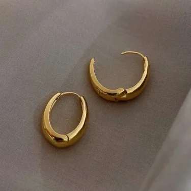 Fashion Metal Drop Earrings for Woman Vintage Stainless Steel Hoop Earring 2024 Trend Classic Party Wedding Pendant Jewelry Gift 6