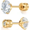 6mm white cz gold